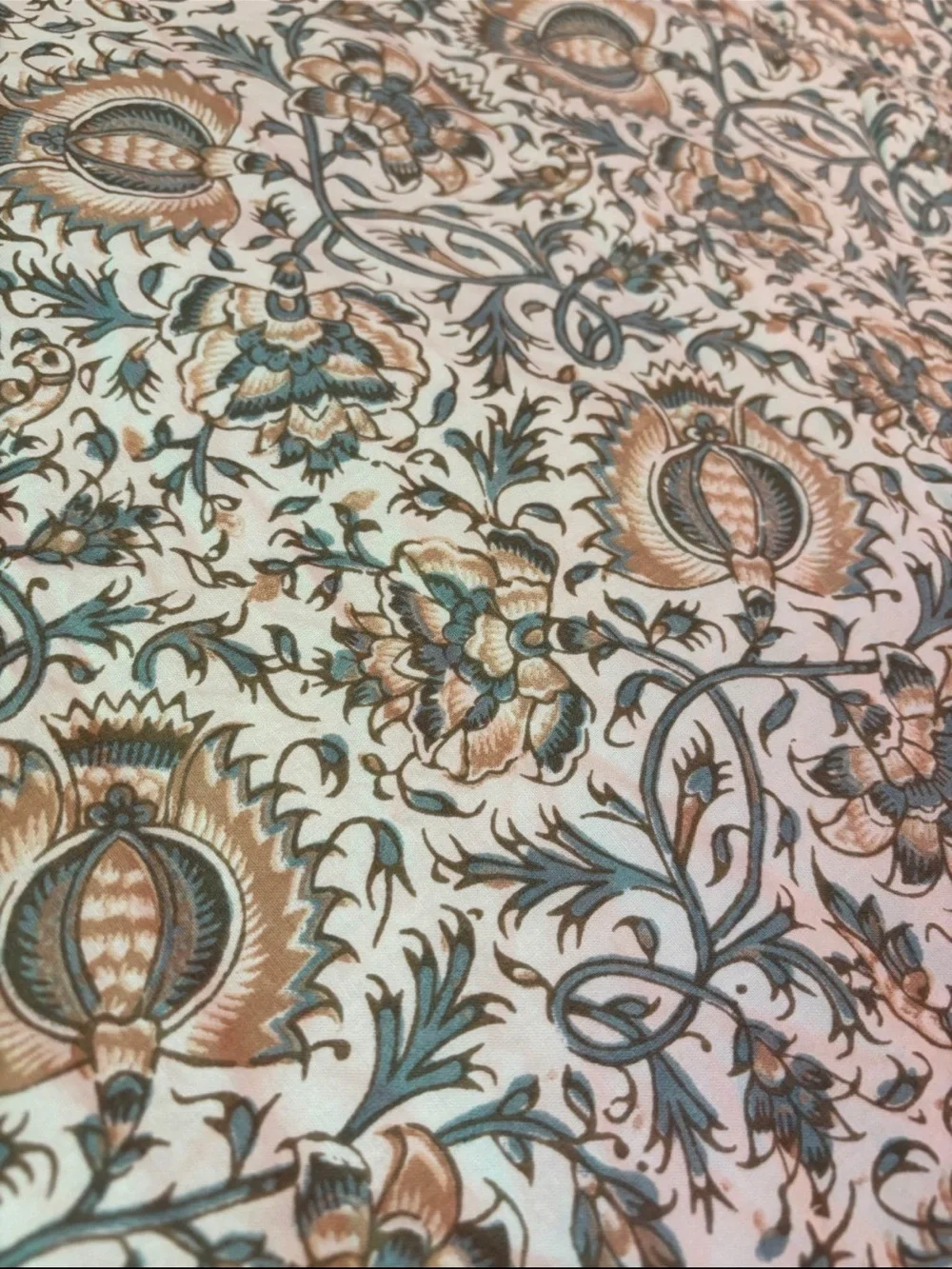 Pottery Barn Paisley-Print Cotton Comforter in Beige and Sage